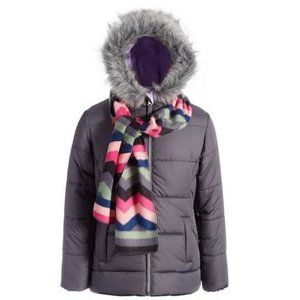 S Rothschild and Co Girls Solid Quilted Puffer Jacket, Size Small 7–8